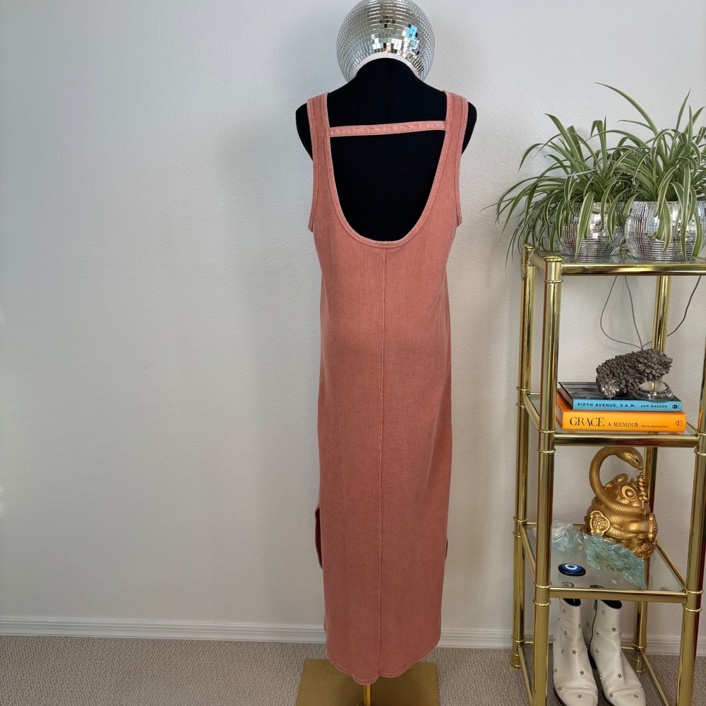 Daily Practice by Anthropologie Rose Waffle Knit Button Front Midi Dress Small - Picture 5 of 16